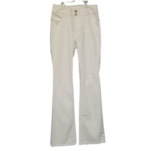 boston crew belted straight leg jeans